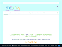 Tablet Screenshot of alfie-and-alice.co.uk